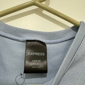 Express Sky Blue Knit Top